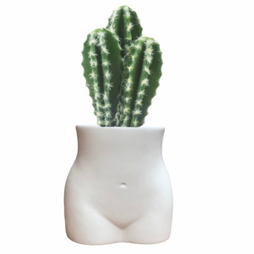 female body form ceramic vase butt planter